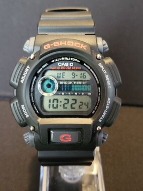 Casio G-Shock DW-9052 Digital Watch in Black with Red Accents